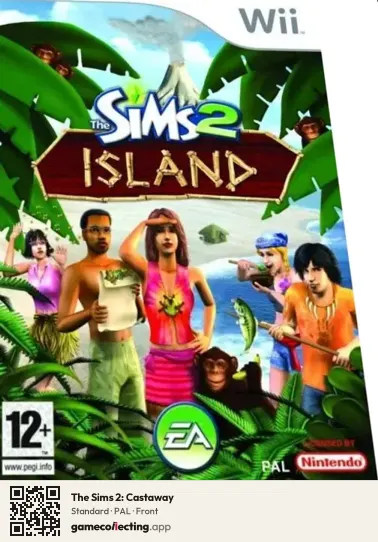 The Sims 2: Castaway Nintendo Wii, PAL box front