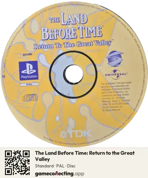 The Land Before Time: Return to the Great Valley PlayStation, PAL disc