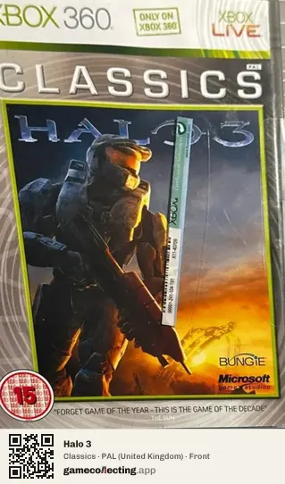 Halo 3 Xbox 360, United Kingdom box front