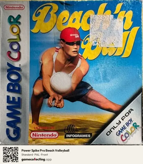 Power Spike Pro Beach Volleyball Game Boy Color, PAL box front