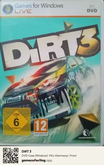 DiRT 3 Computer, Germany box front