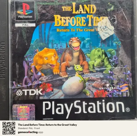 The Land Before Time: Return to the Great Valley PlayStation, PAL box front