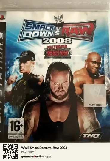 WWE SmackDown vs. Raw 2008 PlayStation 3, PAL box front