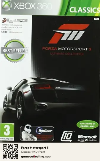 Forza Motorsport 3 Xbox 360, PAL box front