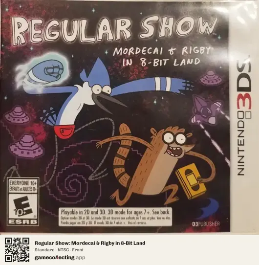 Regular Show: Mordecai & Rigby in 8-Bit Land Nintendo 3DS, NTSC box front