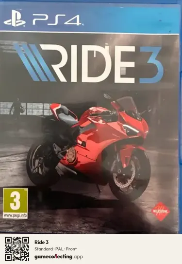 Ride 3 PlayStation 4, PAL box front