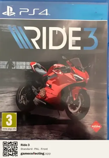 Ride 3 PlayStation 4, PAL box front