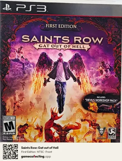 Saints Row: Gat out of Hell PlayStation 3, NTSC box front