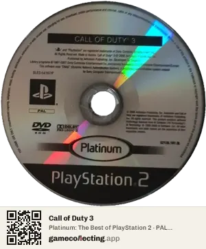 Call of Duty 3 PlayStation 2, PAL disc