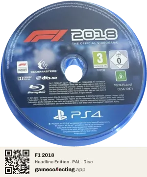 F1 2018 PlayStation 4, PAL disc