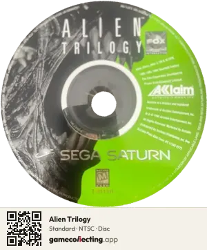 Alien Trilogy Sega Saturn, NTSC disc