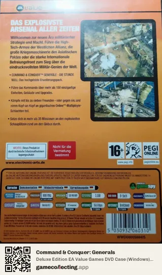 Command & Conquer: Generals Computer, Germany box back