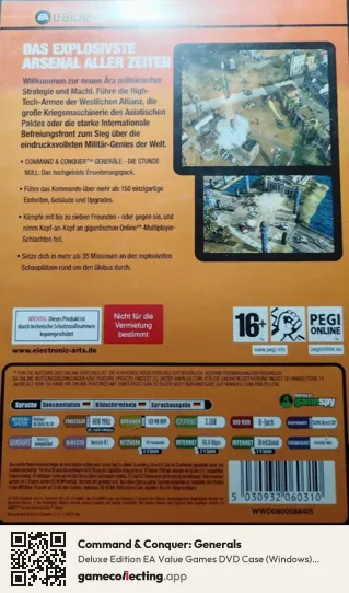 Command & Conquer: Generals Computer, Germany box back