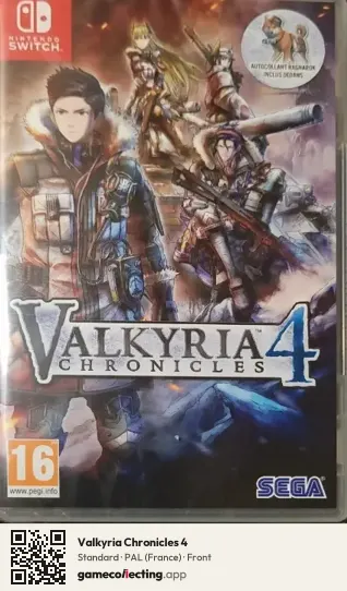 Valkyria Chronicles 4 Nintendo Switch, France box front