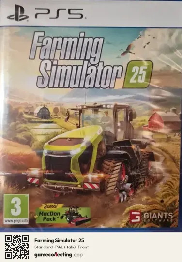 Farming Simulator 25 PlayStation 5, Italy box front