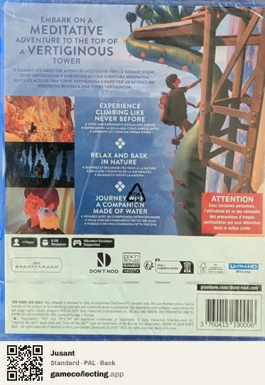Jusant PlayStation 5, PAL box back