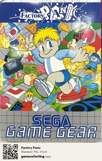 Factory Panic Sega Game Gear, PAL box front