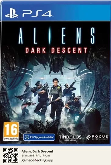 Aliens: Dark Descent PlayStation 4, PAL box front