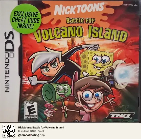 Nicktoons: Battle for Volcano Island Nintendo DS, NTSC box front