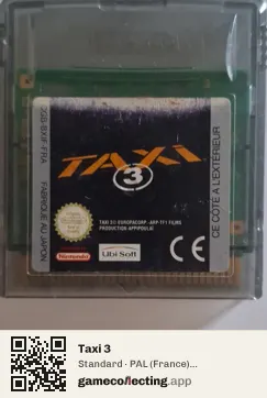Taxi 3 Game Boy Color, PAL cartridge label