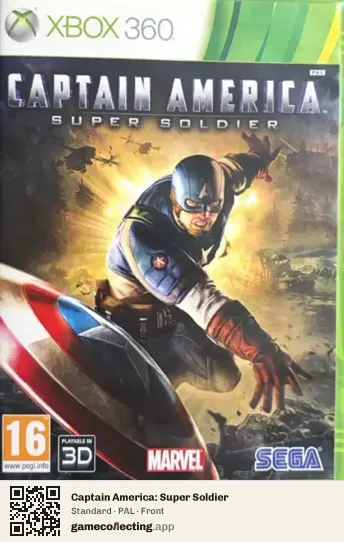 Captain America: Super Soldier Xbox 360, PAL box front