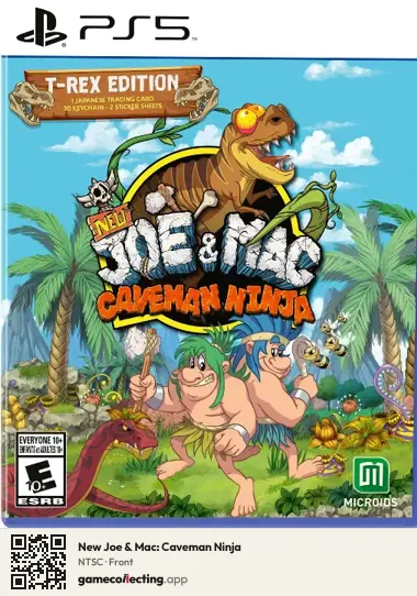 New Joe & Mac: Caveman Ninja PlayStation 5, NTSC box front