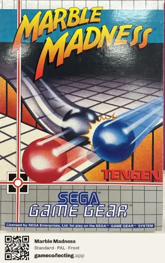 Marble Madness Sega Game Gear, PAL box front
