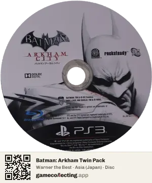 Batman: Arkham Twin Pack PlayStation 3, Asia disc