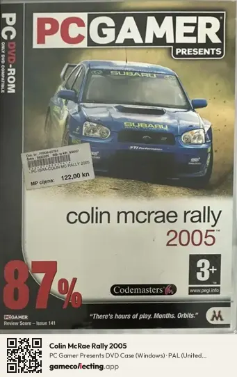 Colin McRae Rally 2005 Computer, United Kingdom box front