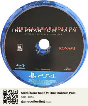 Metal Gear Solid V: The Phantom Pain PlayStation 4, Asia disc