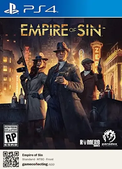 Empire of Sin PlayStation 4, NTSC box front
