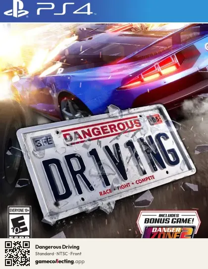 Dangerous Driving PlayStation 4, NTSC box front