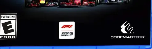 F1 2018, the ESRB box on its front