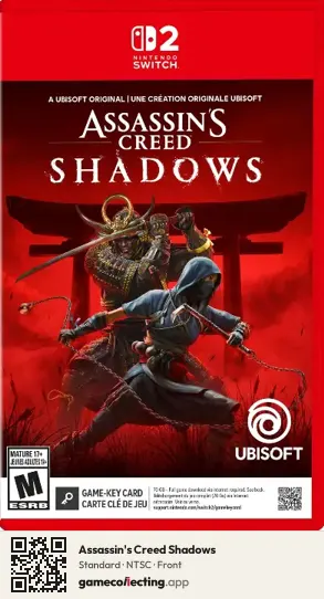 Assassin's Creed Shadows Nintendo Switch 2, NTSC box front