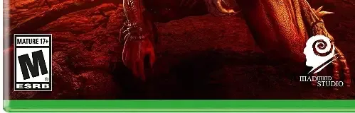 Agony, the ESRB box on its front