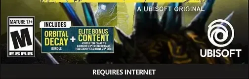 Tom Clancy's Rainbow Six Extraction, the ESRB box on its front