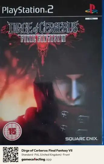 Dirge of Cerberus: Final Fantasy VII PlayStation 2, United Kingdom box front