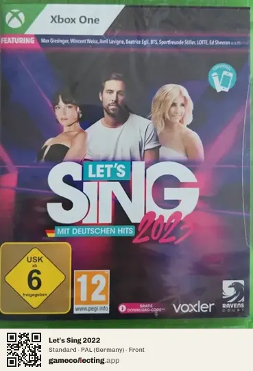 Let's Sing 2022 Xbox One, Germany box front