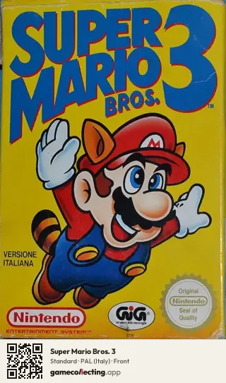 Super Mario Bros. 3 Nintendo Entertainment System, Italy box front