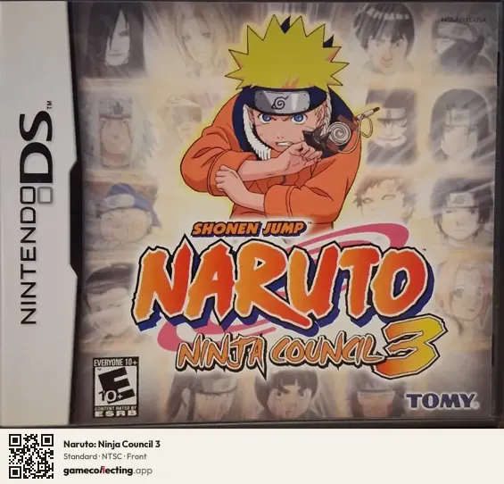Naruto: Ninja Council 3 Nintendo DS, NTSC box front