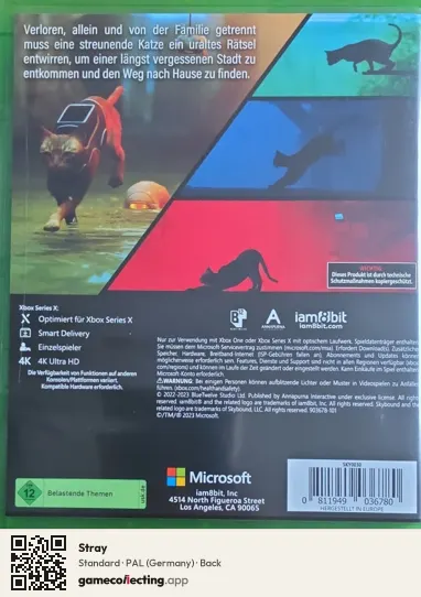 Stray Xbox Series X, Germany box back