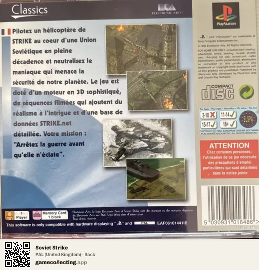 Soviet Strike PlayStation, United Kingdom box back