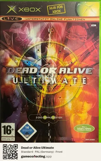 Dead or Alive Ultimate Xbox, Germany box front