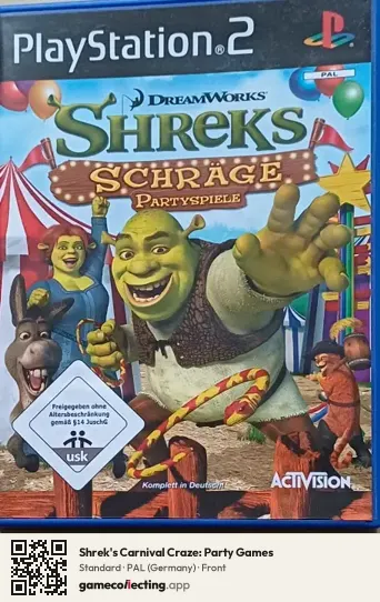 Shrek's Carnival Craze: Party Games PlayStation 2, Germany box front