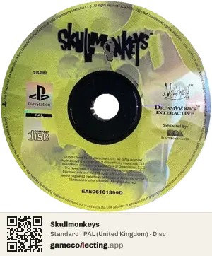Skullmonkeys PlayStation, PAL disc