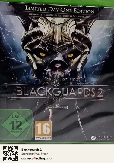 Blackguards 2 Xbox One, PAL box front