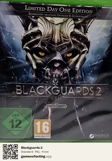 Blackguards 2 Xbox One, PAL box front