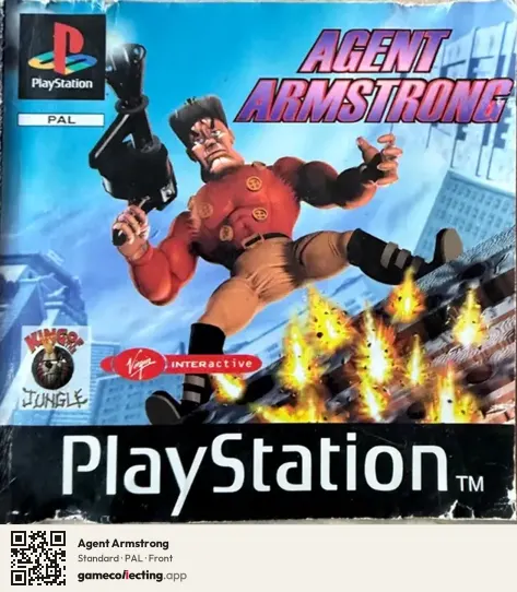 Agent Armstrong PlayStation, PAL box front