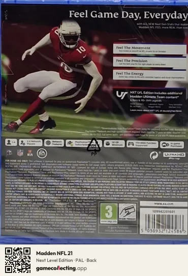 Madden NFL 21 PlayStation 5, PAL box back
