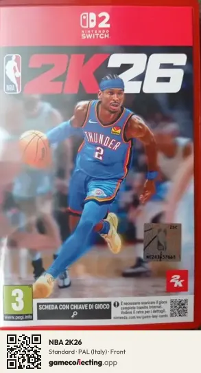 NBA 2K26 Nintendo Switch 2, Italy box front